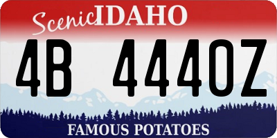 ID license plate 4B4440Z