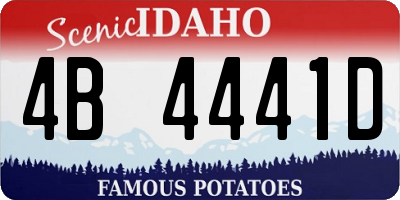 ID license plate 4B4441D