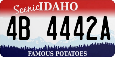 ID license plate 4B4442A