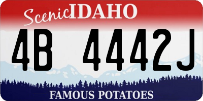 ID license plate 4B4442J