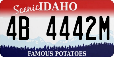 ID license plate 4B4442M