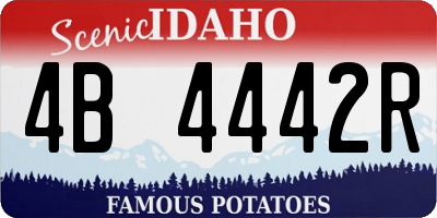ID license plate 4B4442R