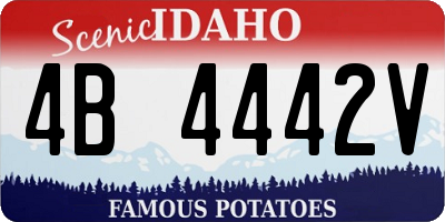 ID license plate 4B4442V