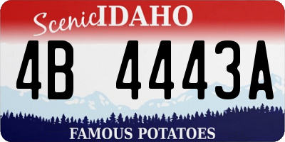ID license plate 4B4443A