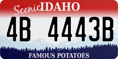 ID license plate 4B4443B