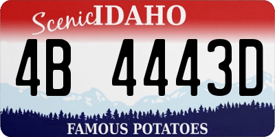 ID license plate 4B4443D