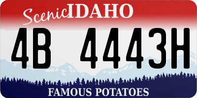 ID license plate 4B4443H