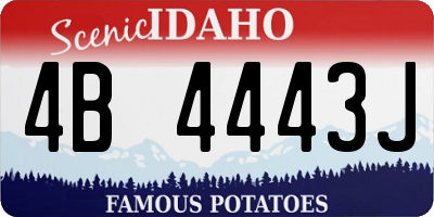 ID license plate 4B4443J
