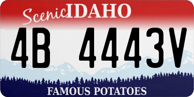 ID license plate 4B4443V