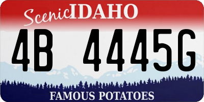 ID license plate 4B4445G