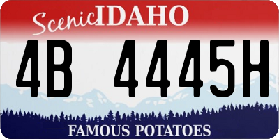 ID license plate 4B4445H