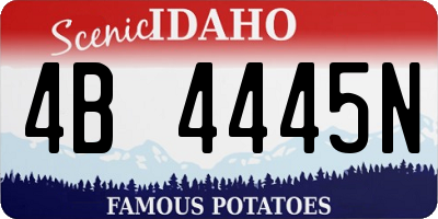 ID license plate 4B4445N