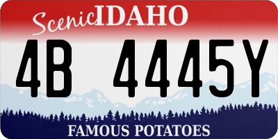 ID license plate 4B4445Y