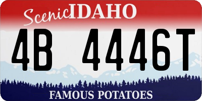 ID license plate 4B4446T