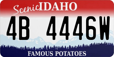 ID license plate 4B4446W