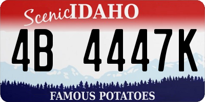 ID license plate 4B4447K