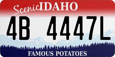 ID license plate 4B4447L