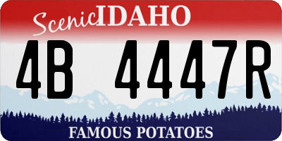 ID license plate 4B4447R