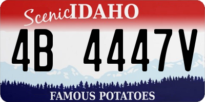 ID license plate 4B4447V