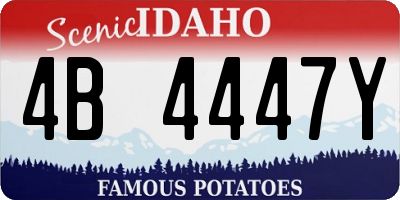 ID license plate 4B4447Y