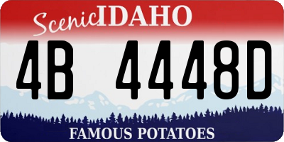 ID license plate 4B4448D