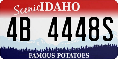 ID license plate 4B4448S