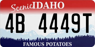 ID license plate 4B4449T
