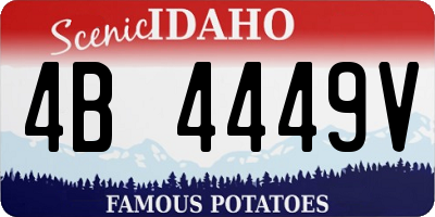 ID license plate 4B4449V