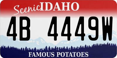 ID license plate 4B4449W
