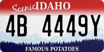 ID license plate 4B4449Y