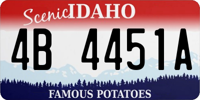 ID license plate 4B4451A
