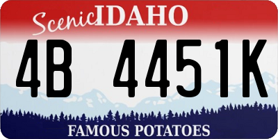 ID license plate 4B4451K