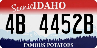 ID license plate 4B4452B