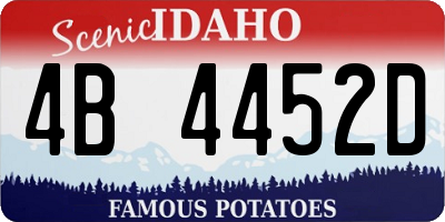 ID license plate 4B4452D