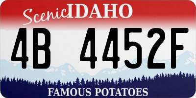 ID license plate 4B4452F