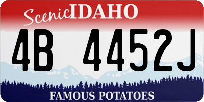 ID license plate 4B4452J