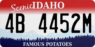 ID license plate 4B4452M