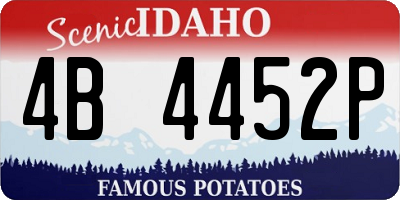 ID license plate 4B4452P