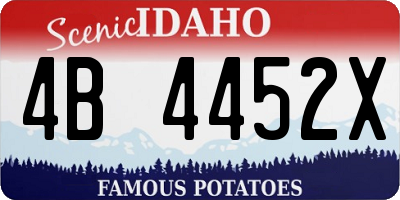 ID license plate 4B4452X