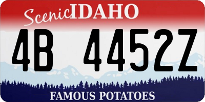 ID license plate 4B4452Z