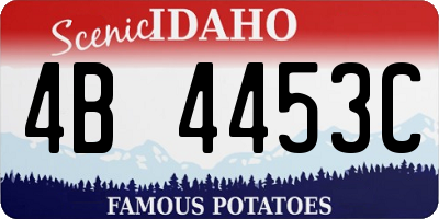 ID license plate 4B4453C