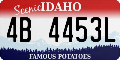 ID license plate 4B4453L