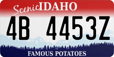 ID license plate 4B4453Z