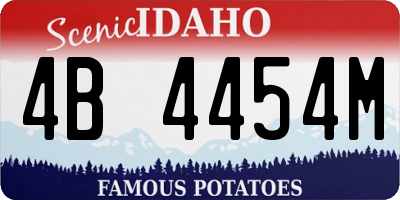 ID license plate 4B4454M