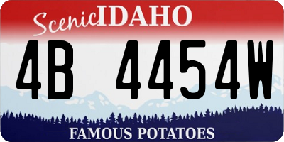 ID license plate 4B4454W