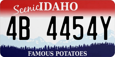 ID license plate 4B4454Y