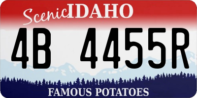 ID license plate 4B4455R