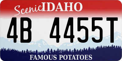 ID license plate 4B4455T