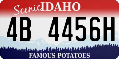 ID license plate 4B4456H