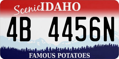 ID license plate 4B4456N